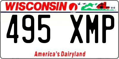 WI license plate 495XMP