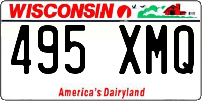 WI license plate 495XMQ