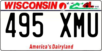 WI license plate 495XMU