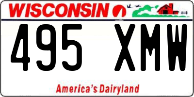 WI license plate 495XMW