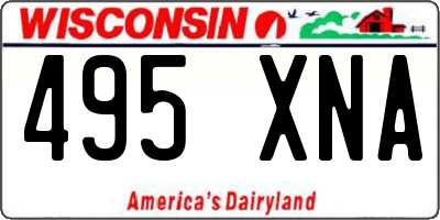 WI license plate 495XNA