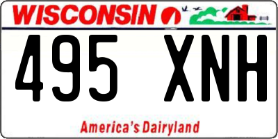 WI license plate 495XNH