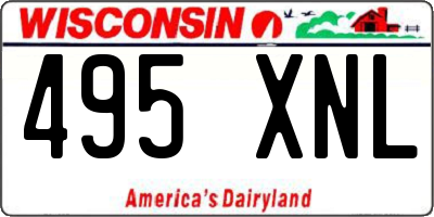 WI license plate 495XNL