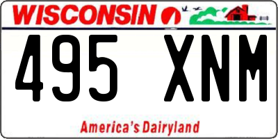 WI license plate 495XNM
