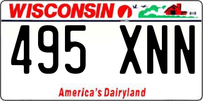 WI license plate 495XNN