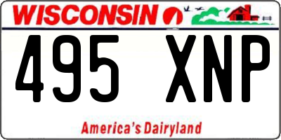 WI license plate 495XNP