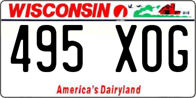 WI license plate 495XOG