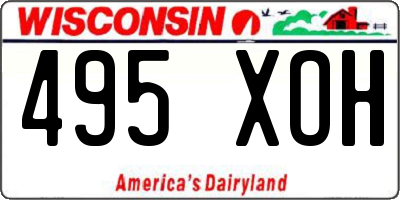 WI license plate 495XOH