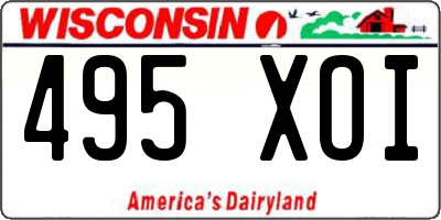 WI license plate 495XOI