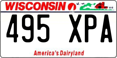 WI license plate 495XPA