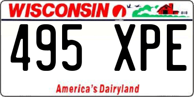 WI license plate 495XPE
