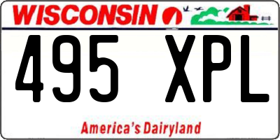 WI license plate 495XPL