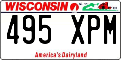 WI license plate 495XPM