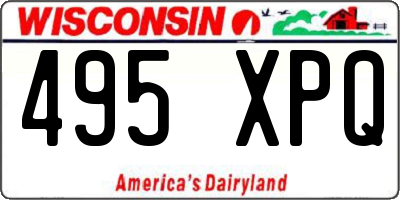 WI license plate 495XPQ