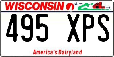 WI license plate 495XPS