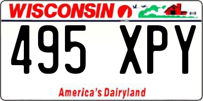 WI license plate 495XPY