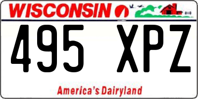 WI license plate 495XPZ