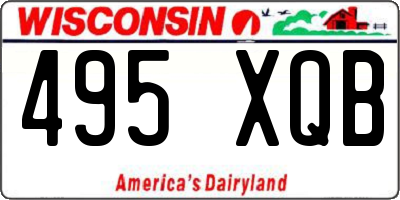 WI license plate 495XQB