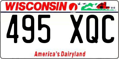 WI license plate 495XQC