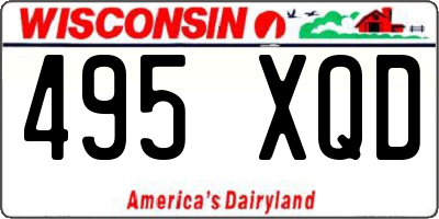 WI license plate 495XQD