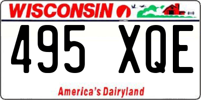 WI license plate 495XQE