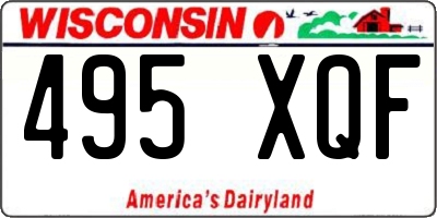 WI license plate 495XQF