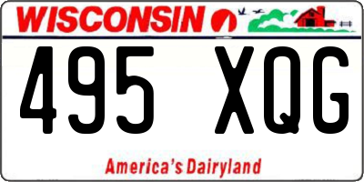 WI license plate 495XQG