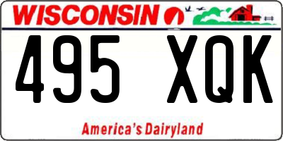 WI license plate 495XQK