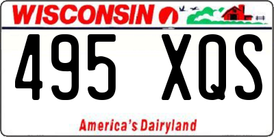 WI license plate 495XQS
