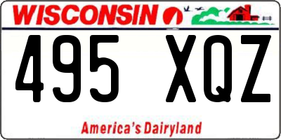 WI license plate 495XQZ
