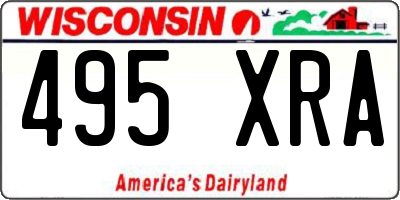 WI license plate 495XRA