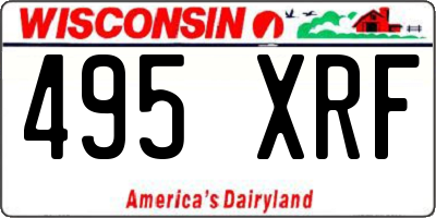 WI license plate 495XRF