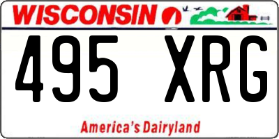 WI license plate 495XRG