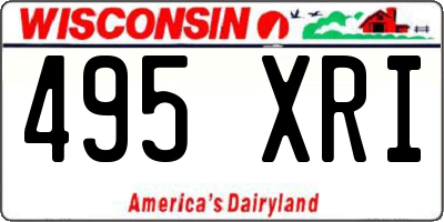 WI license plate 495XRI