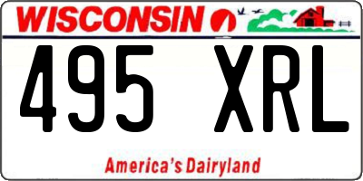 WI license plate 495XRL