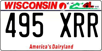 WI license plate 495XRR