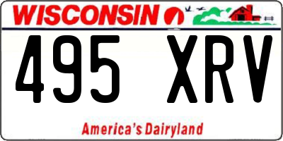 WI license plate 495XRV