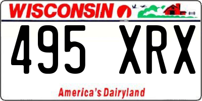 WI license plate 495XRX