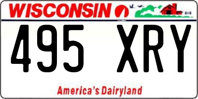 WI license plate 495XRY