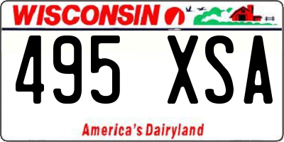 WI license plate 495XSA