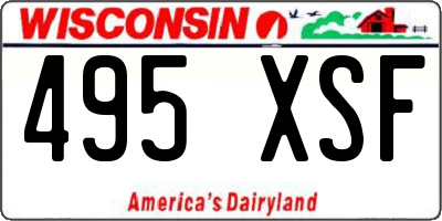 WI license plate 495XSF