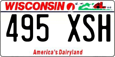 WI license plate 495XSH