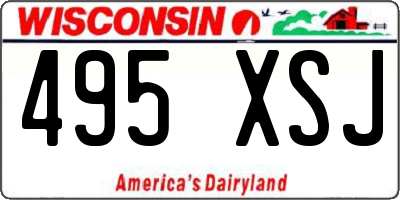 WI license plate 495XSJ