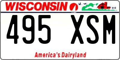 WI license plate 495XSM