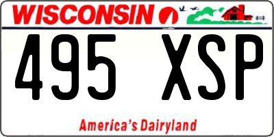 WI license plate 495XSP