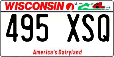 WI license plate 495XSQ