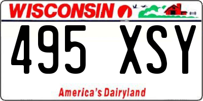 WI license plate 495XSY
