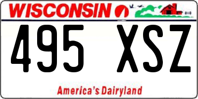 WI license plate 495XSZ