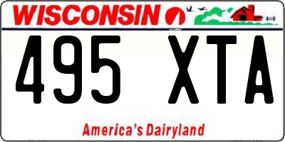 WI license plate 495XTA