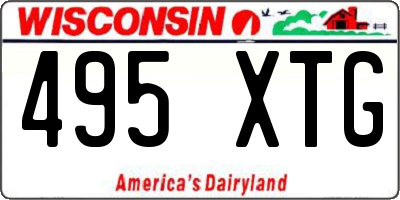 WI license plate 495XTG